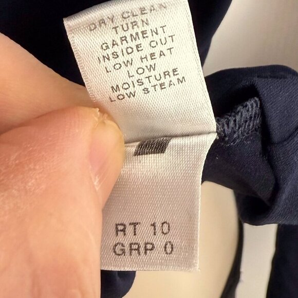 ST. JOHN CAVIAR Collection Navy Blue Marine Fine Knit Quiet Luxury Sweater S - Picture 7 of 11